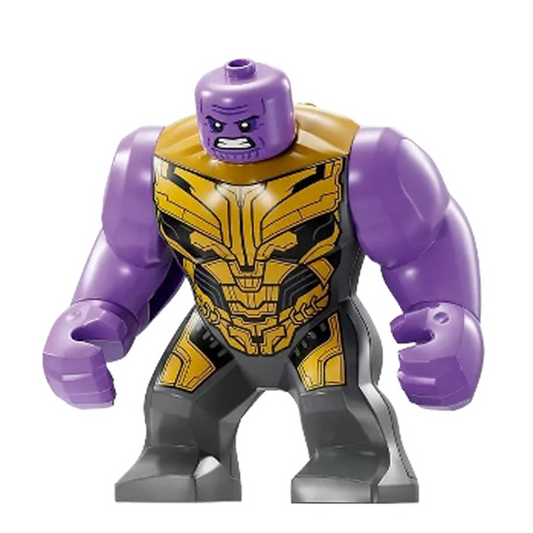 Thanos - Large Figure, Dark Bluish Gray Outfit with Gold Armor, Printed Legs, Angry